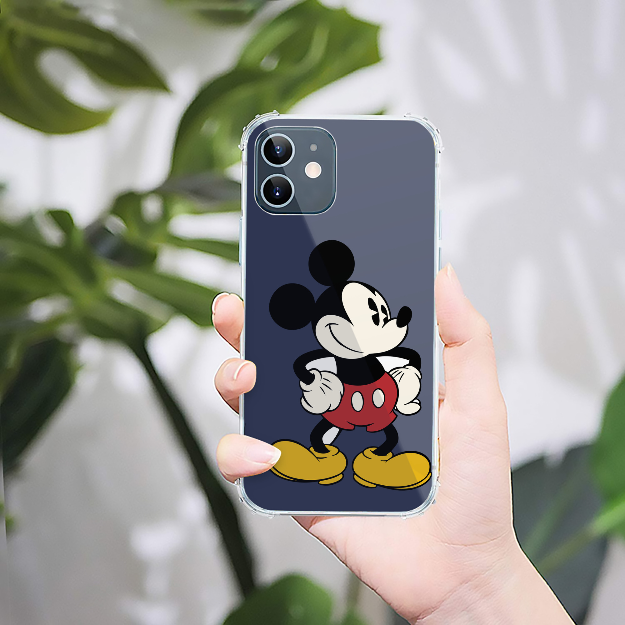 （画像用） ミッキーマウス Mickey Mouse 【iPhone 12シリーズ対応】透明スマホケース（クリアソフトケース）